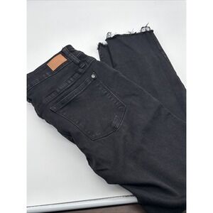 Judy Blue‎ Jeans Womens 5/27 ( 29 X 26.5) Slim Fit Black Distressed Raw Hems